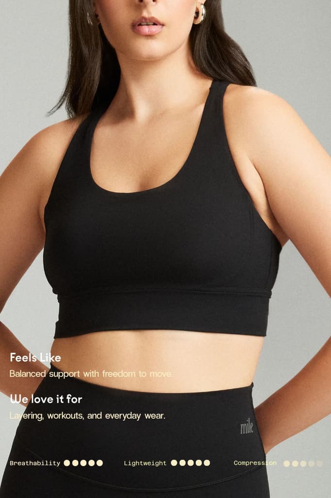 Black OnTheGo Cross Back Sports Bra — photo 5