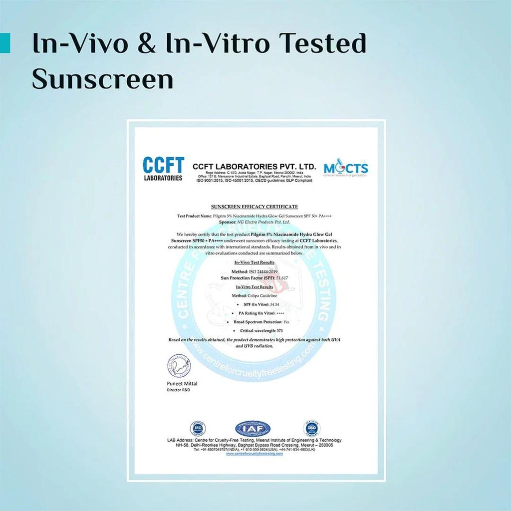 5% Niacinamide Hydra Glow Gel Sunscreen SPF 50+ PA++++
