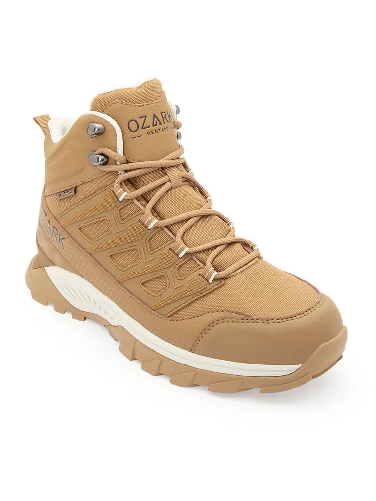 Tan Trekking Shoes for Men | High-Top Outdoor — 6 / Tan