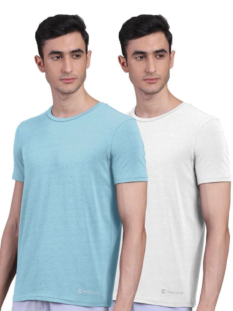 Men's Half Sleeves Bamboo Undershirts (Loungewear & Sleepwear) - Pack of 2 — photo 14