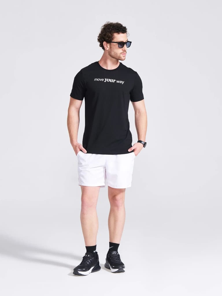 Men's Black Printed Round Neck T-Shirt — photo 6