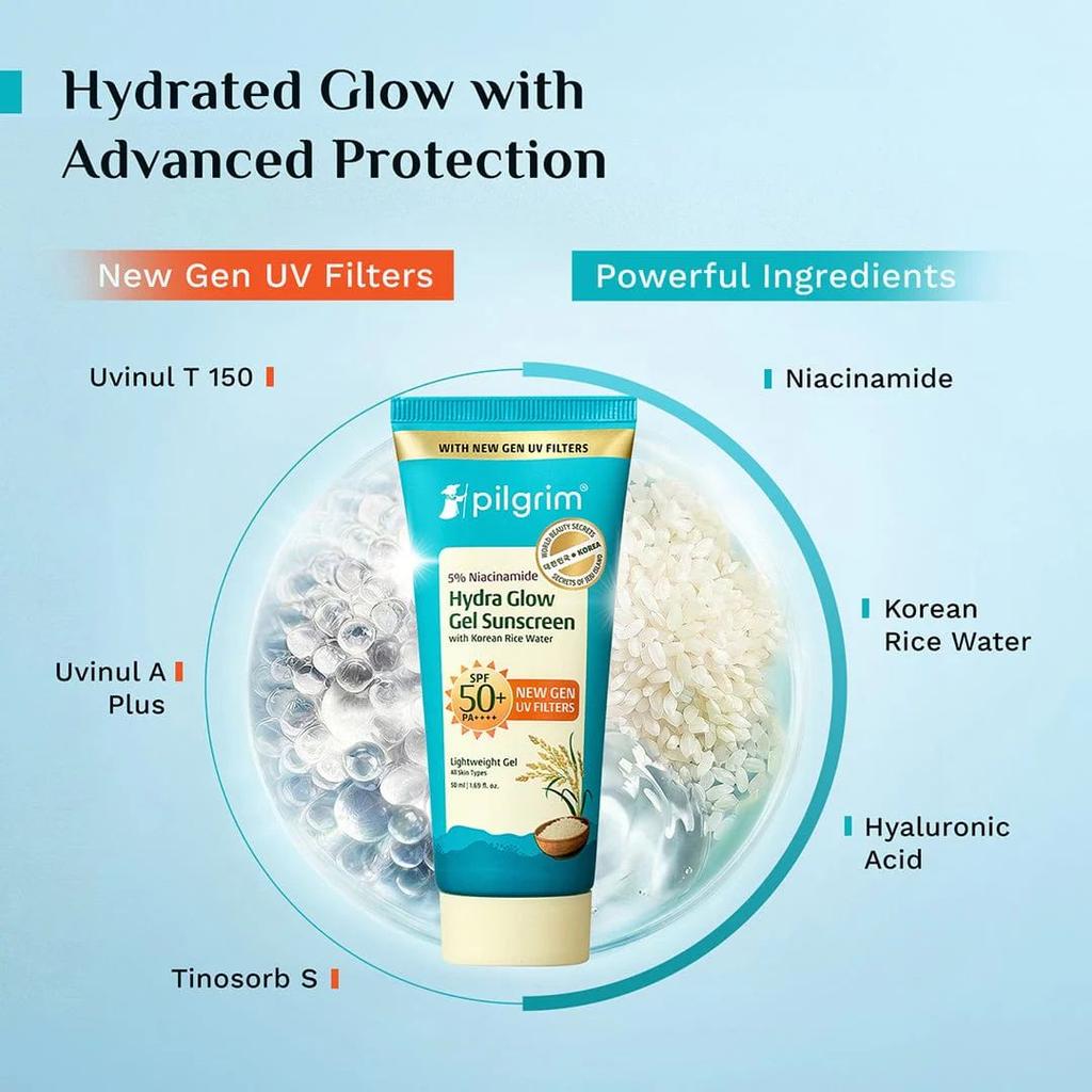 5% Niacinamide Hydra Glow Gel Sunscreen SPF 50+ PA++++