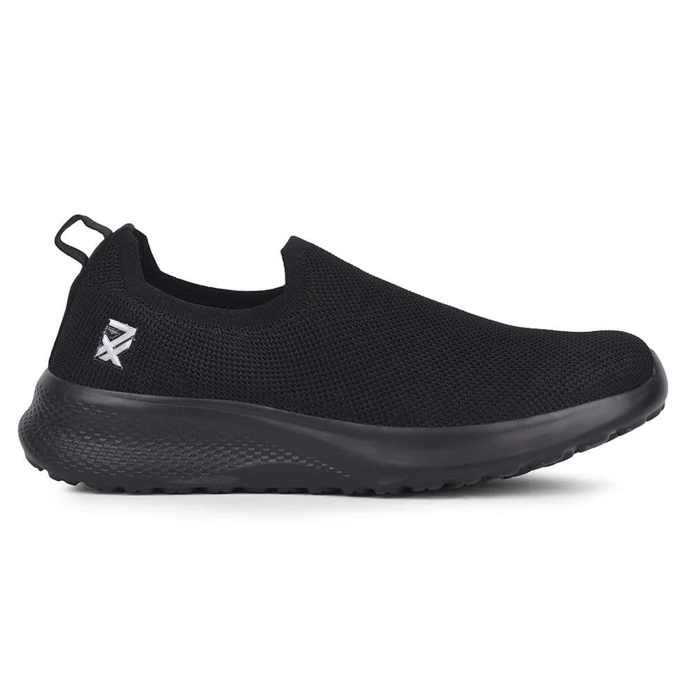 Leap7x Black Sports Non Lacing Walking Shoes For Men GHD-89E By Liberty — photo 2