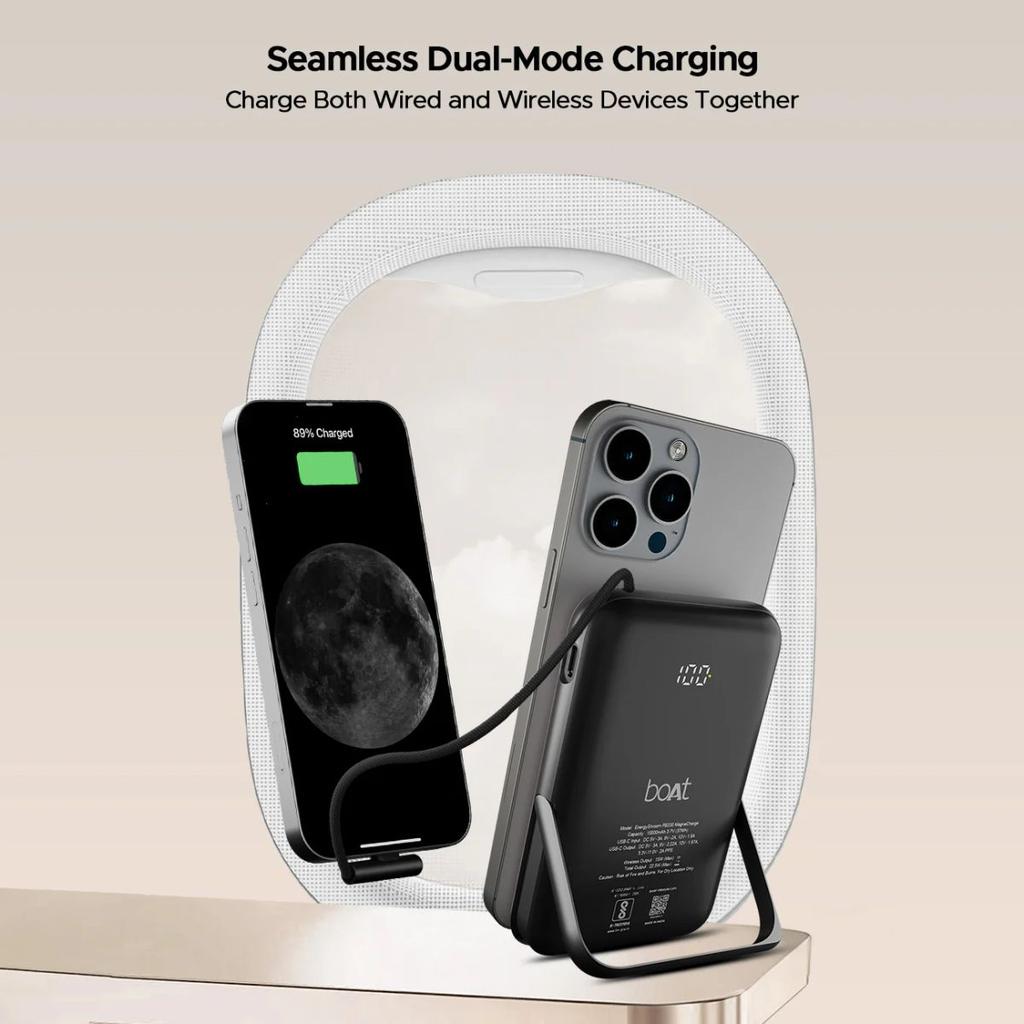 boAt EnergyShroom PB330 Magnacharge | 10000mAh magnetic wireless power bank with 15 W wireless charging, LED battery display, 12 Layer Smart IC Protection — photo 8