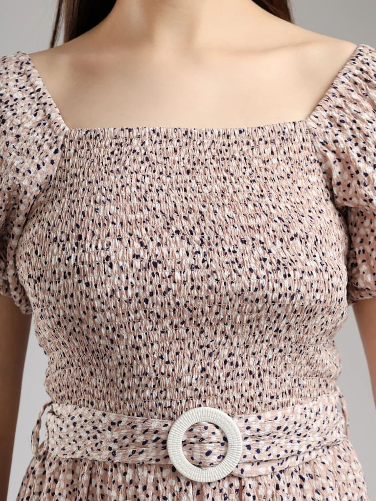 Avira Textured Flared Dress — photo 3