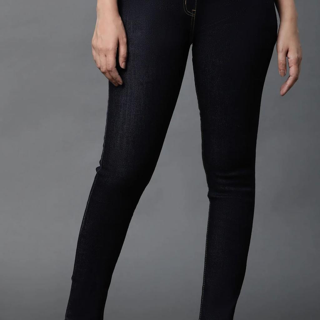 Blue Yarn-Dyed Denim Jeggings