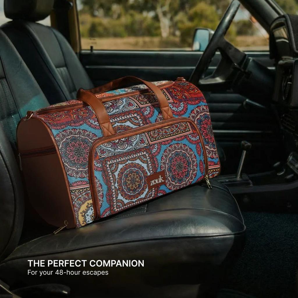 Multicolor Mandala Print Weekender Duffle Bag — photo 10