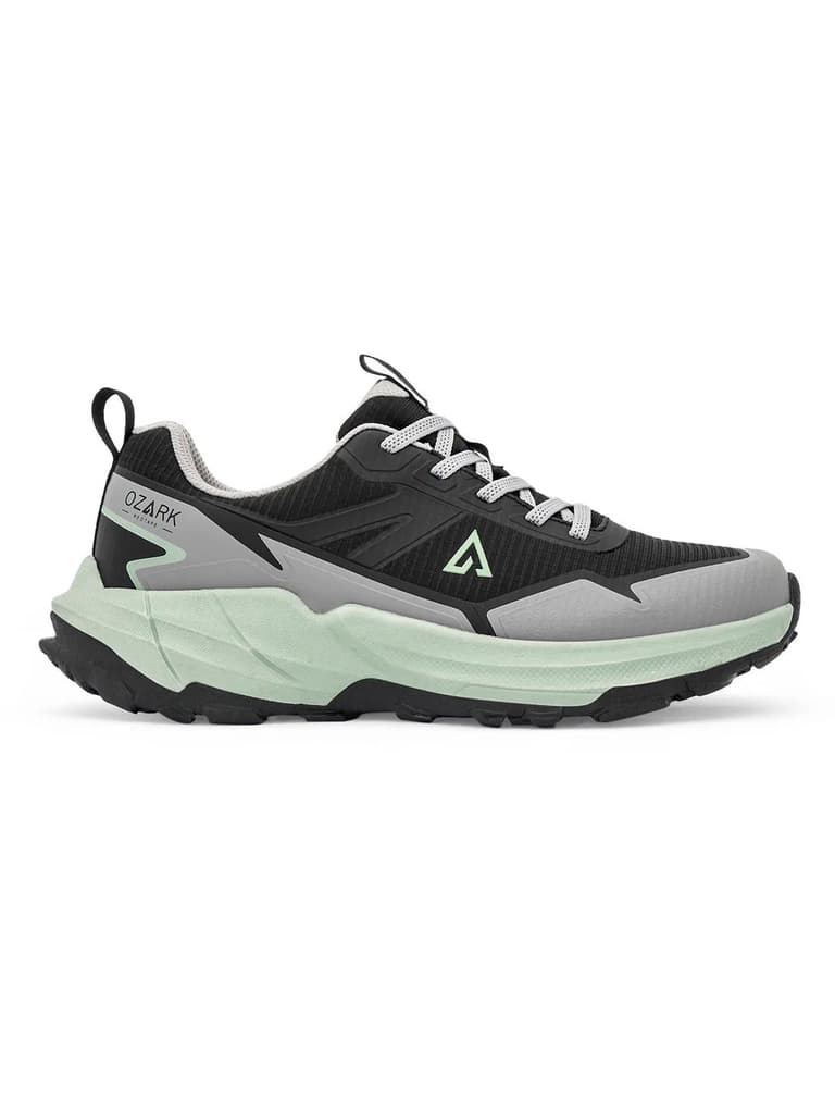 Green and Black Trail Running Shoes for Men | Low-Cut Outdoor — photo 2