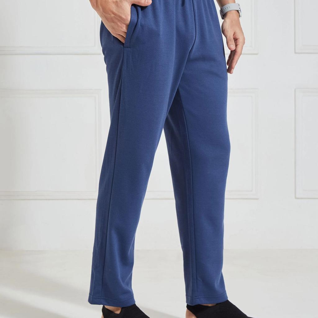 Men's Navy Regular Fit Track Pants