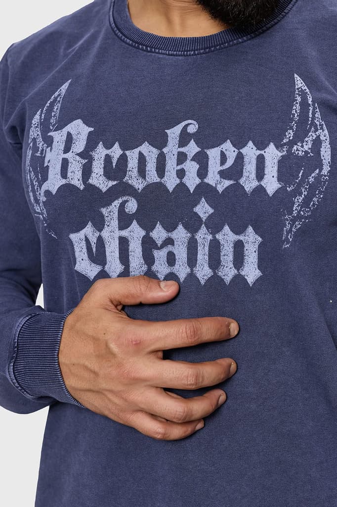 Shadow Washed Sweatshirt Navy — photo 3