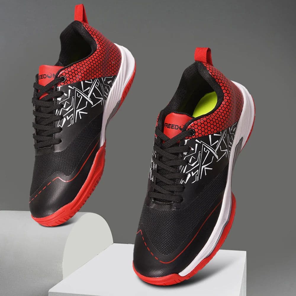 FREEDOM Black Sports Non-Marking Paddle/Pickleball & Badminton Shoes For Men UNESKO By Liberty — photo 4