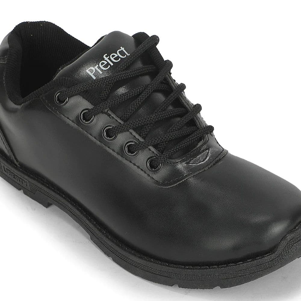 Prefect SMILEWALKE Black Lacing School Shoes For Kids By Liberty — photo 5