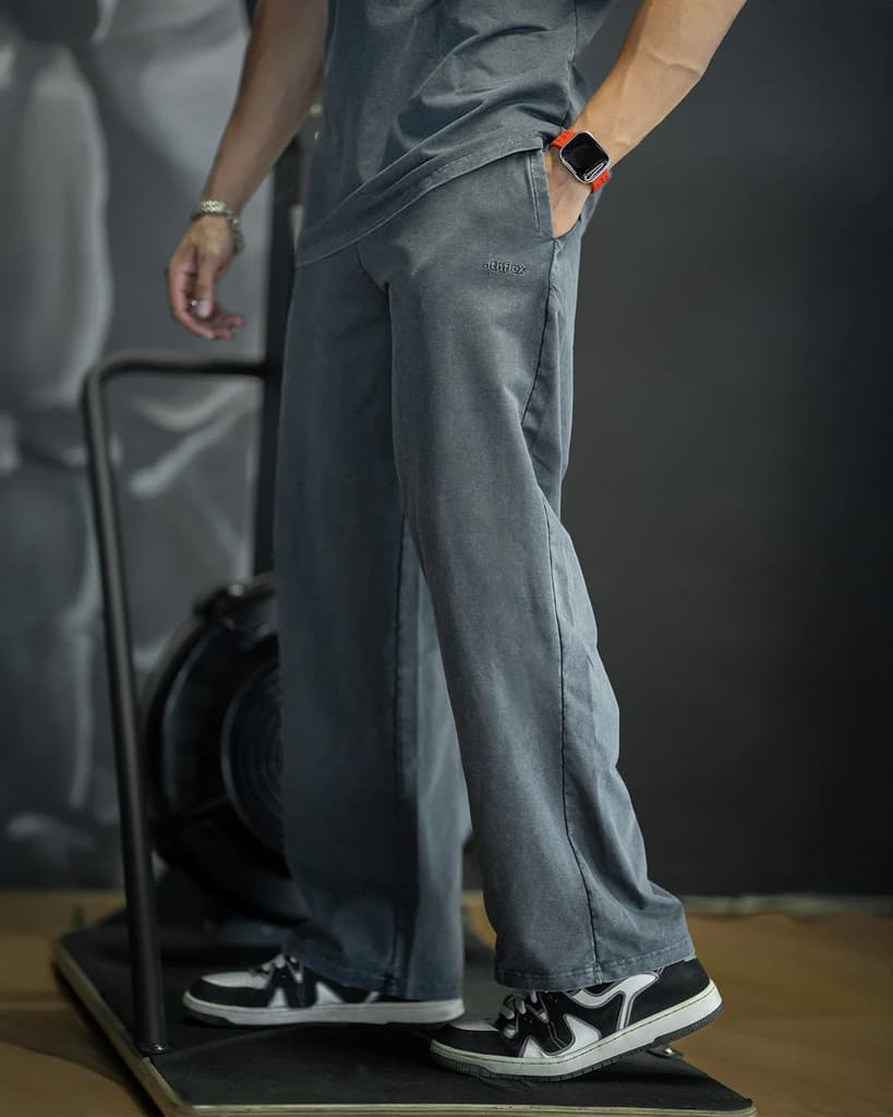 Acid Wash Straight Pant