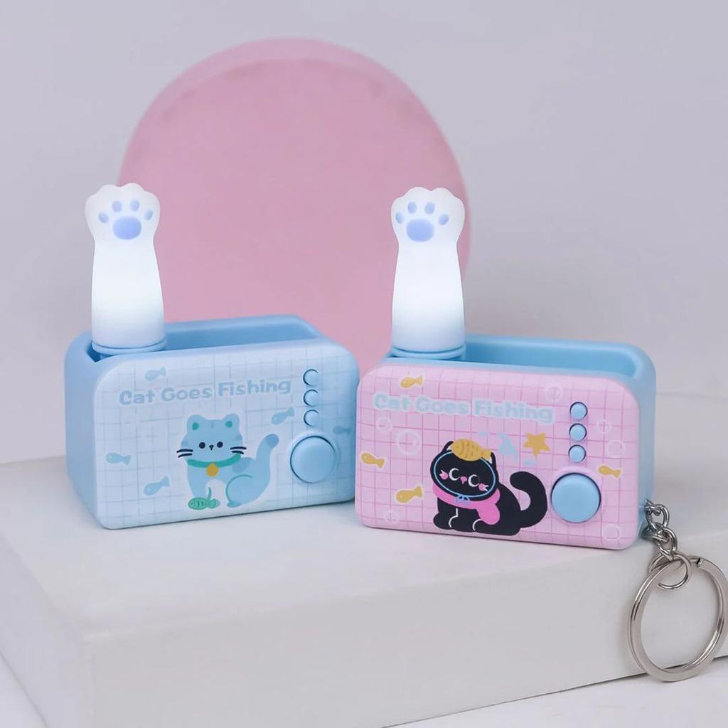 Cat Paw Pop Out Keyring | Cute Fidget Keychain With Push Button — photo 3