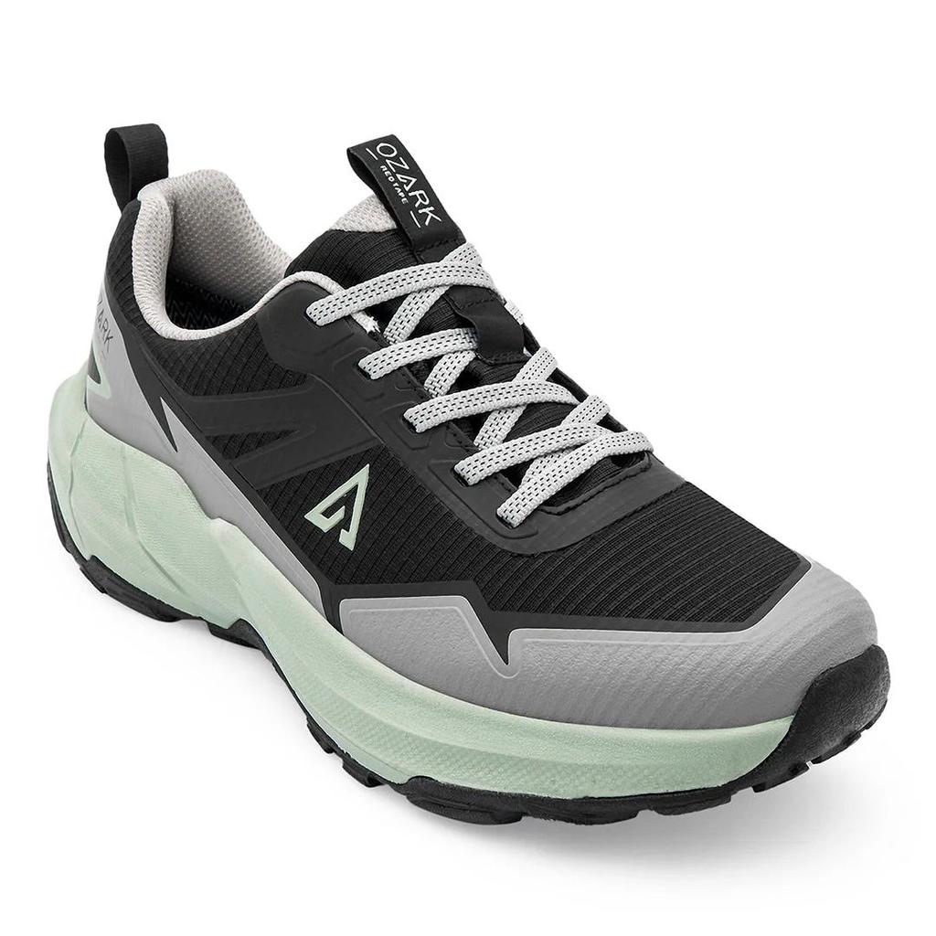 Green and Black Trail Running Shoes for Men | Low-Cut Outdoor