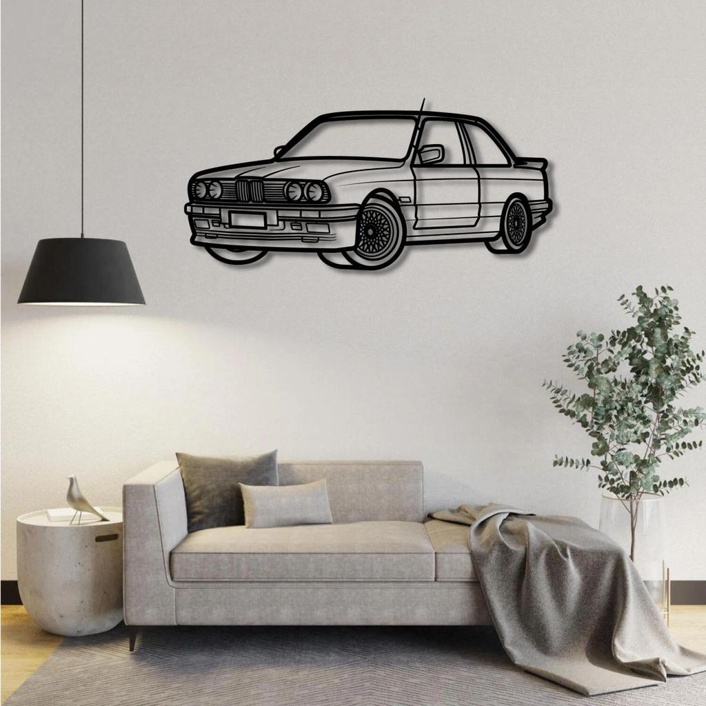 BMW E30 323I PERSPECTIVE METAL WALL ART — photo 2