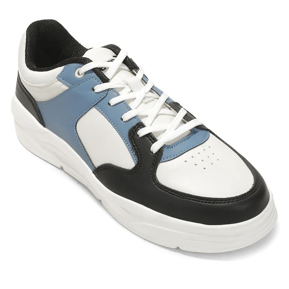 LEAP7X Royal Blue Casual Lacing Sneakers for Men OCIANSTEPE by Liberty — 6/40 / White