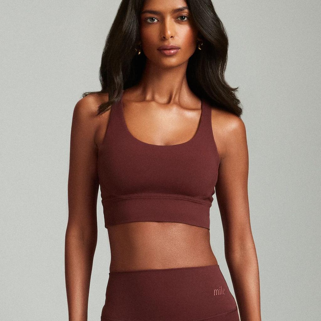 Maroon OnTheGo Cross Back Sports Bra