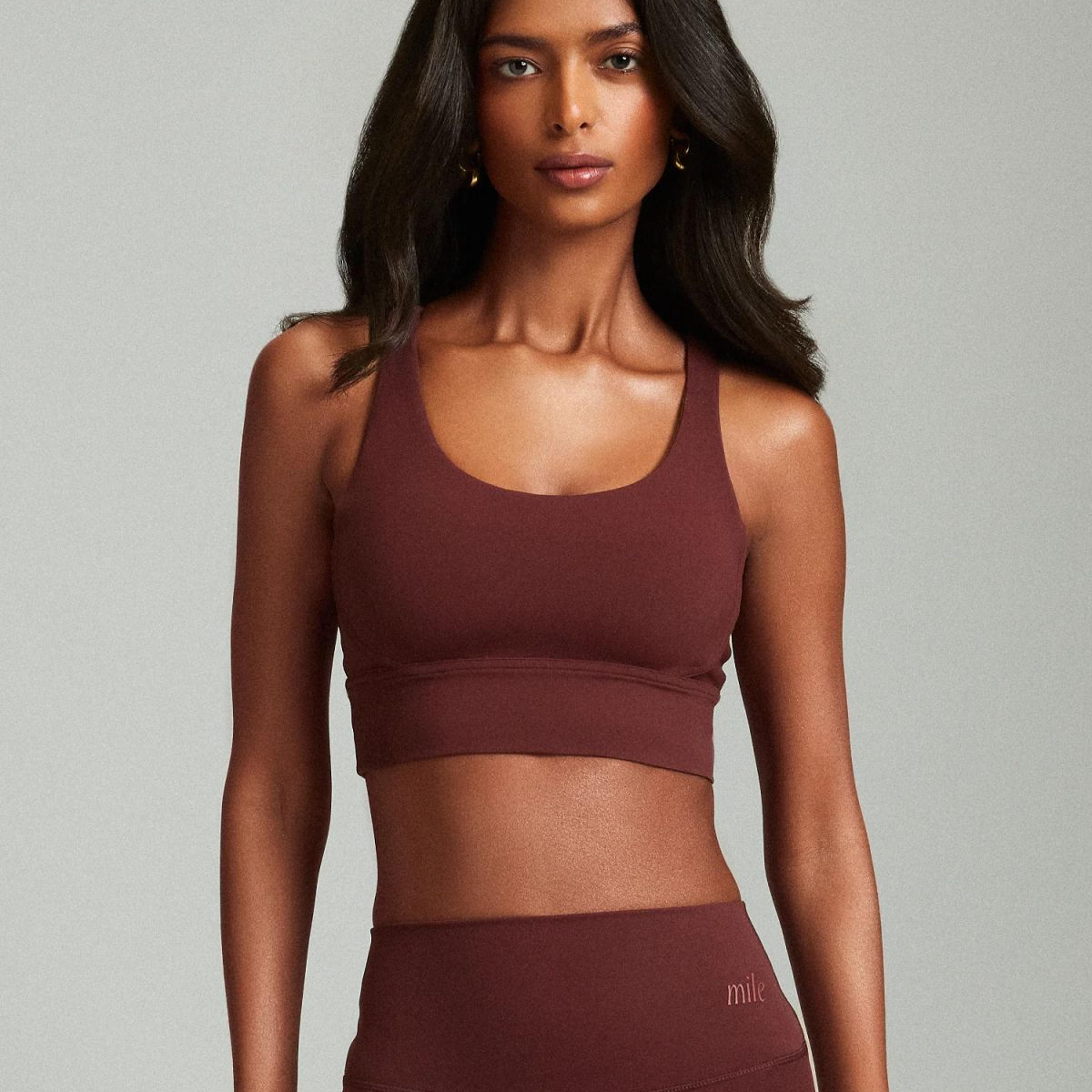 Maroon OnTheGo Cross Back Sports Bra