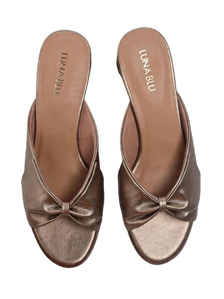 LUNA BLU Champagne Round Heel Sandals — photo 3