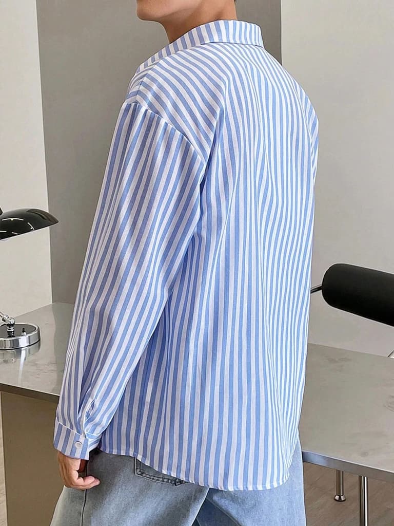 Modern Stripe Collared Shirt — photo 6