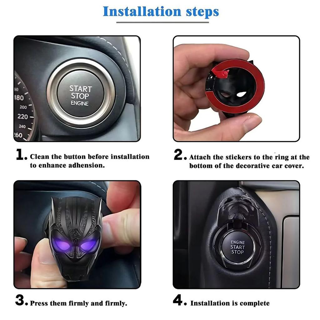 Super Hero Button Cover | Car Engine Start Button 3D — photo 5