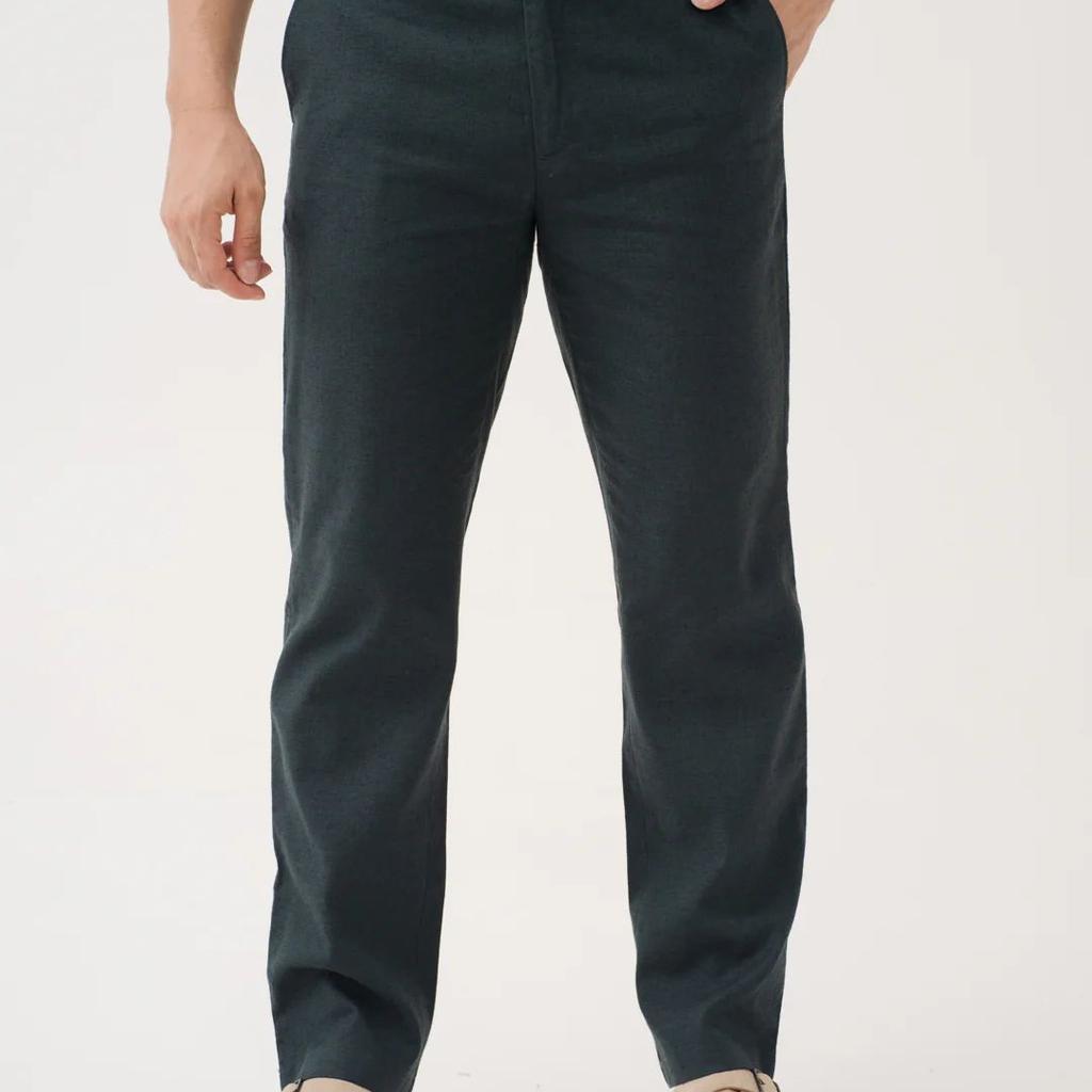 Everen Green 100% Linen Pants