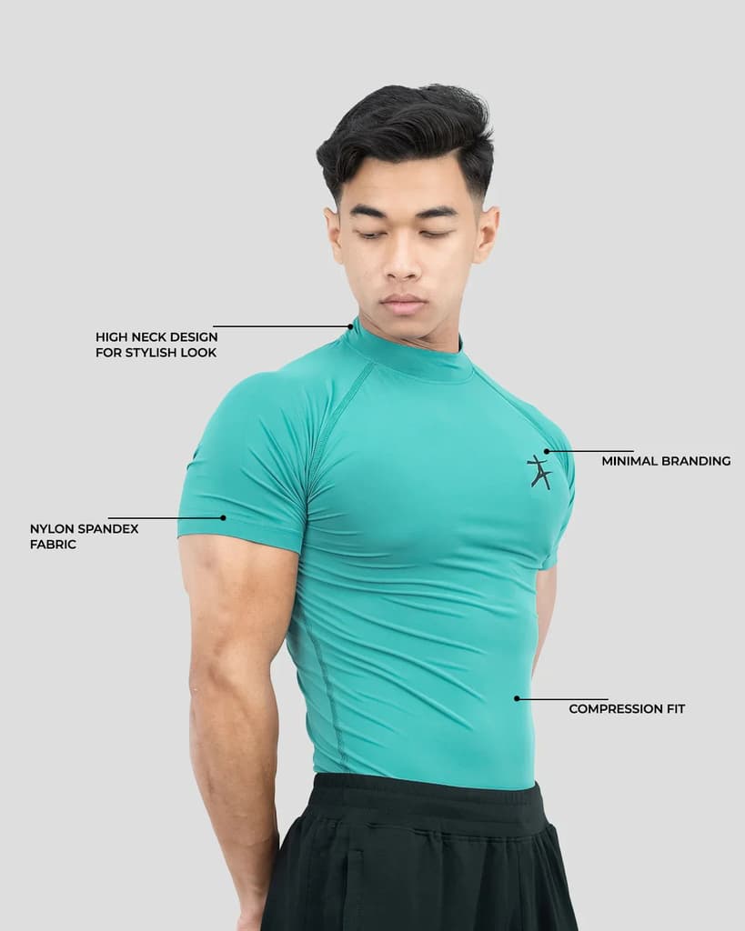Hustle High Neck Compression T-shirt — photo 3