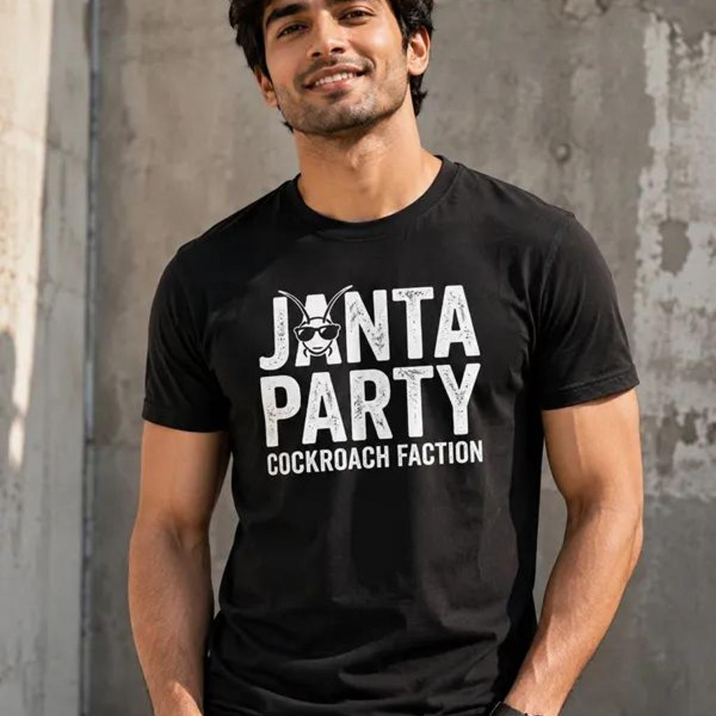 The Cockroach Janta Party Graphic Print Round Neck T shirt Price in India - BuyThe Cockroach Janta Party Graphic Print Round Neck T shirt online at undefined