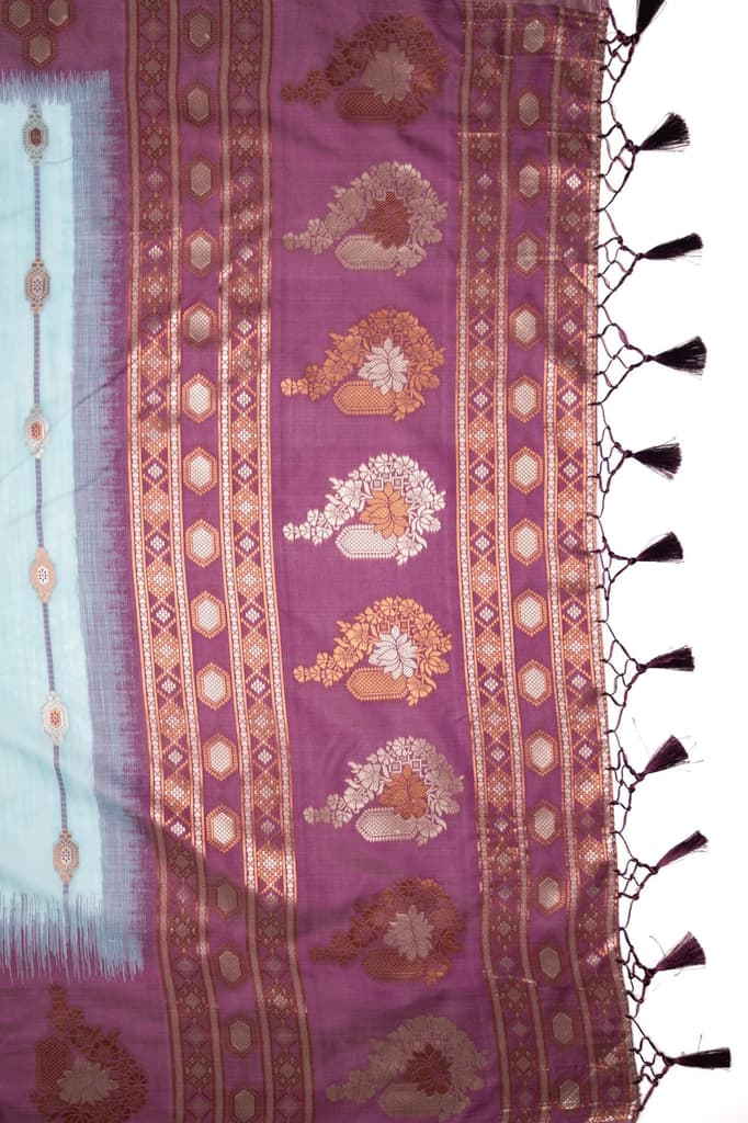 Mimosa Women's Woven Design Banarasi Style Art Silk Saree With Blouse Piece : SA00001795SFFREE — photo 8