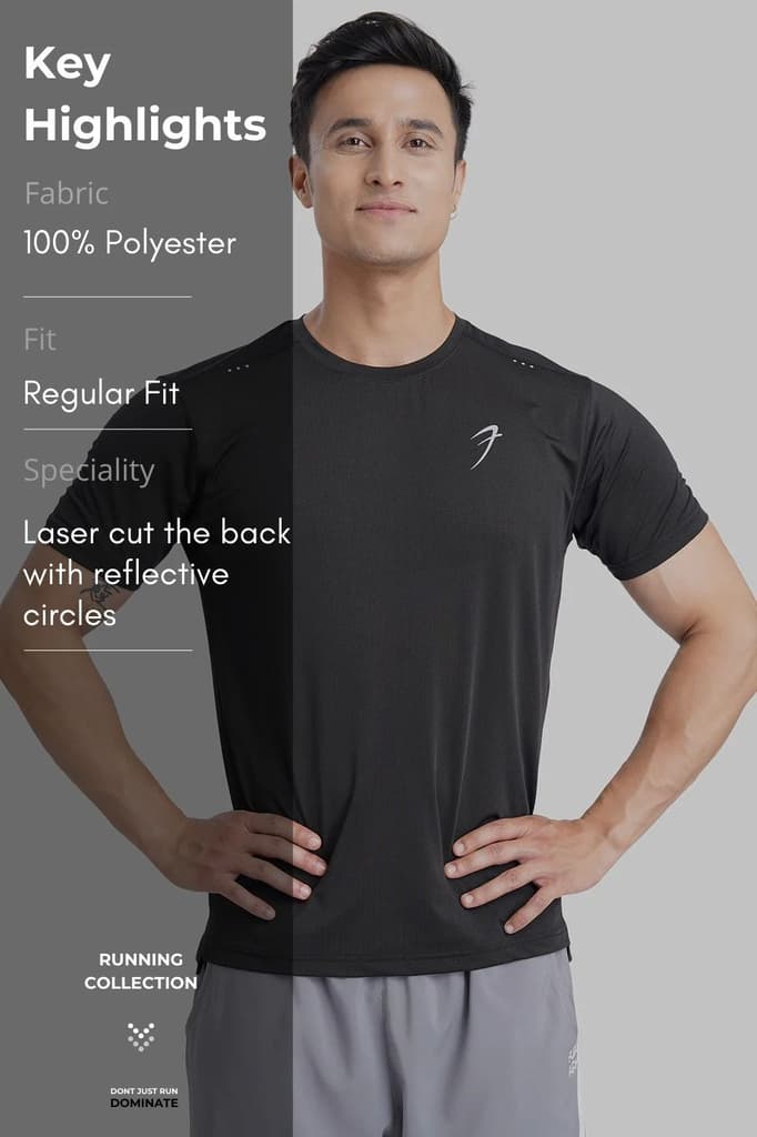 Laser Cut Running T-shirt Black — photo 8