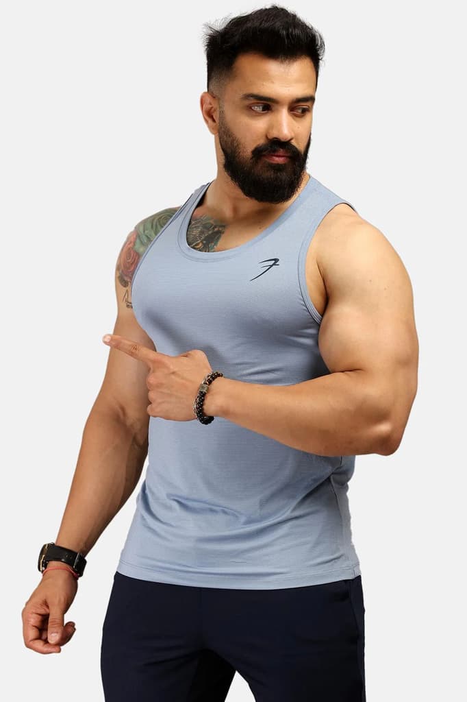 Men's Light Tank Blue — S