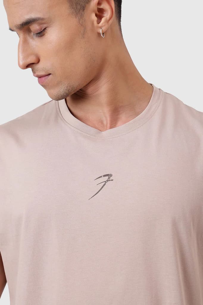 Brisk Capsleeves T-shirt Beige — photo 3