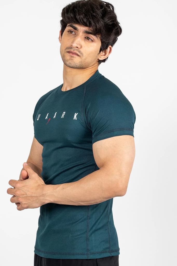 Checks T-shirt Bottle Green — photo 4