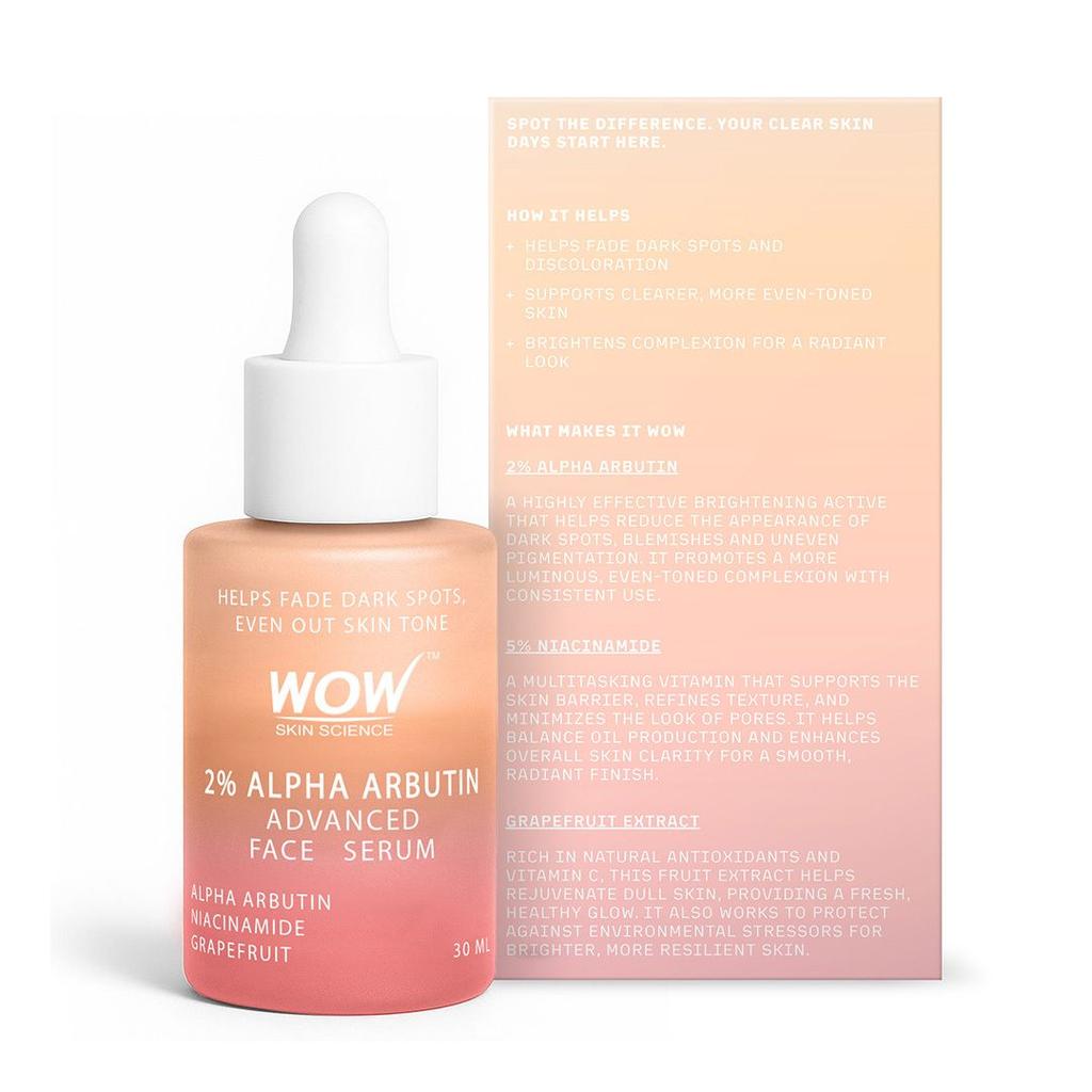 2% Alpha Arbutin Advanced Face Serum Fades Dark Spots & Evens Skin