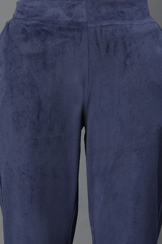 Blue Velvet Straight Pants — photo 6