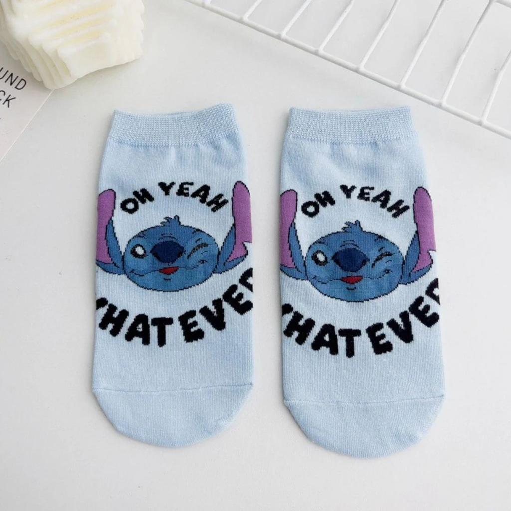 Stitch Theme Cotton Socks | Soft Breathable Casual Socks — Oh Yeah Stitch