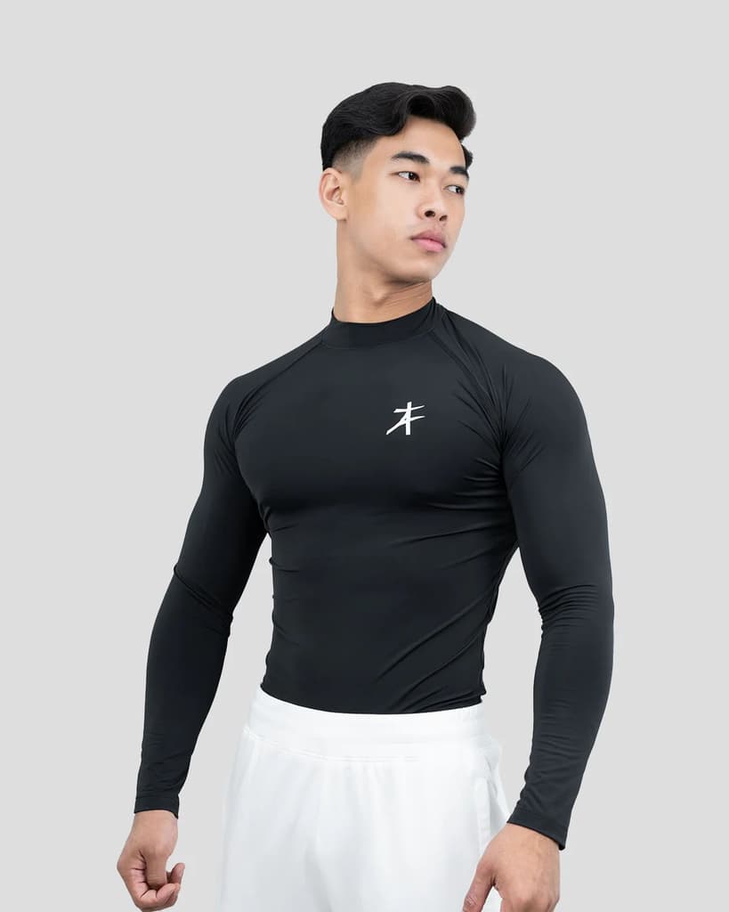 Hustle High Neck Full Sleeve Compression T-shirt — photo 2