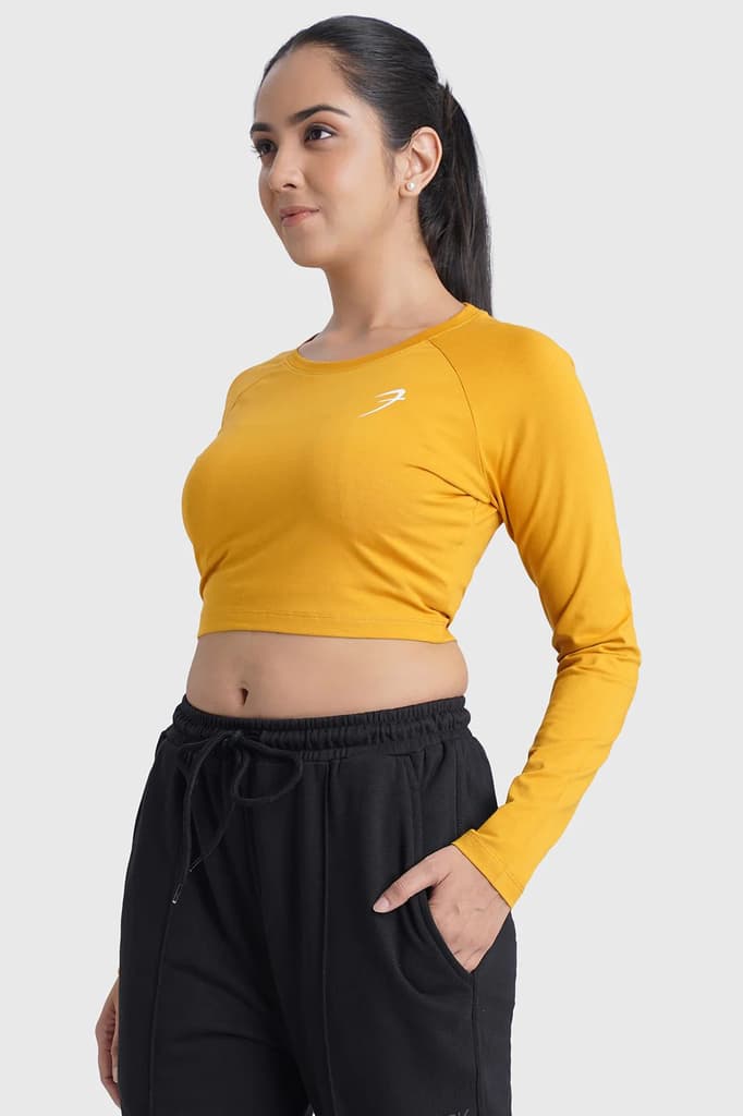Legacy Crop Top T-shirt Mustard — photo 5