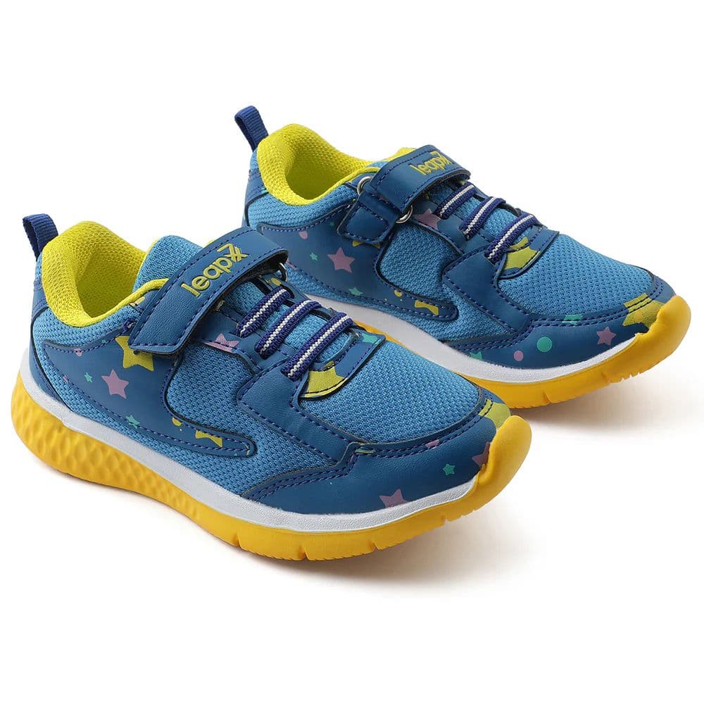 Leap7x Royal Blue Sports Non Lacing Walking Shoes For Kids JAMIE-51V By Liberty — photo 5