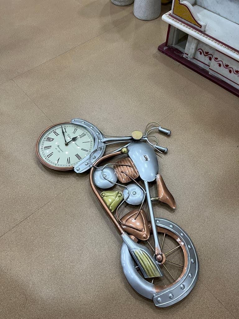 Clock Bike | Clock | Metal | Silver