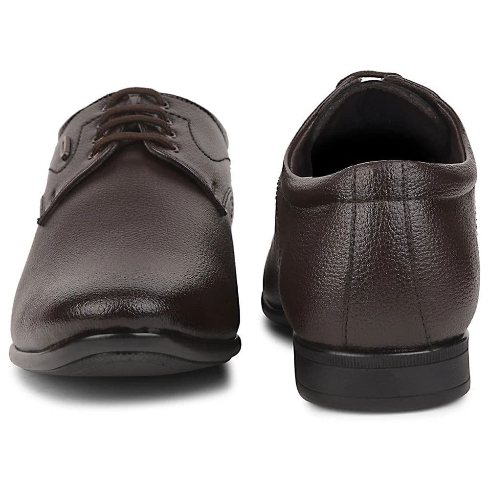 Fortune Brown Formal Lacing Derby Shoes For Men UVL-131 By Liberty — photo 6