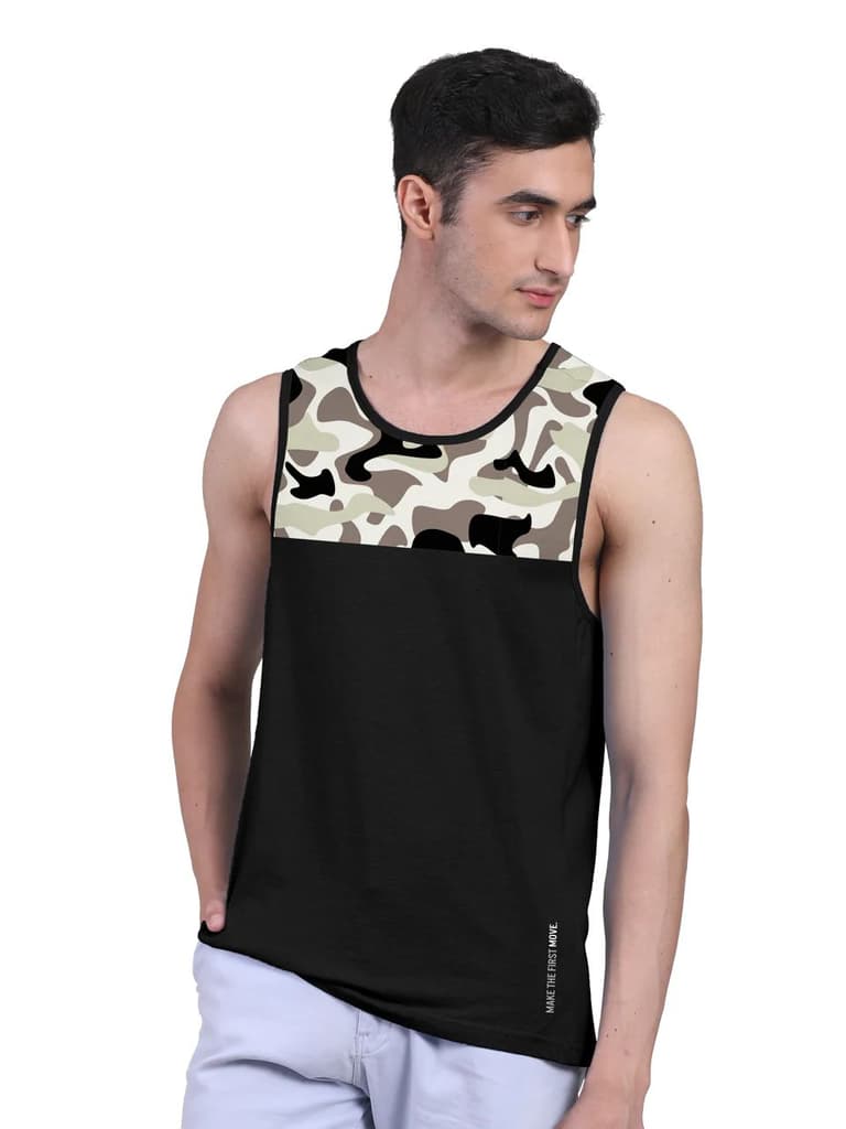 Active Vest Front Yoke Camouflage Regular Organic Bamboo Vest - Active Fit (Pack of 3) — photo 4