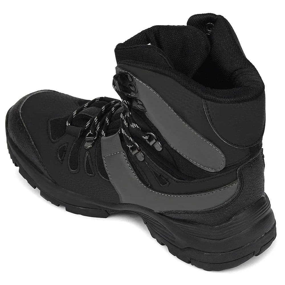 Leap7x Black Sports Lacing Trekking Shoes For Men VERTICAL-2 By Liberty — photo 5