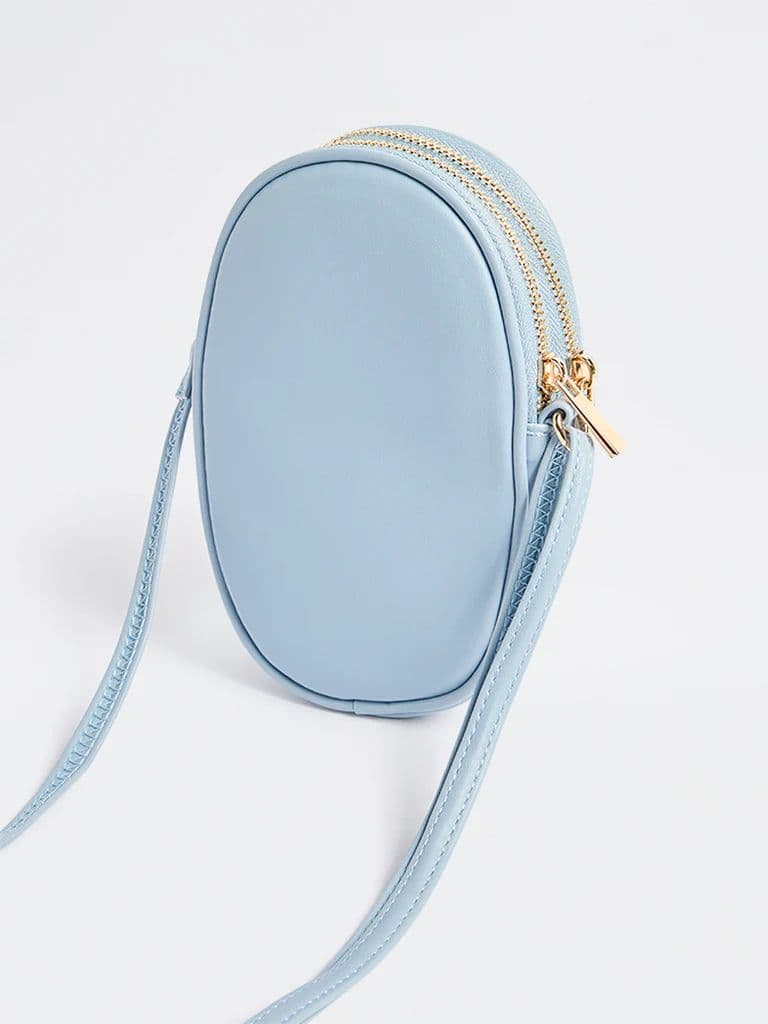 Westside Light Blue Quilted Phone Sling Bag — photo 2