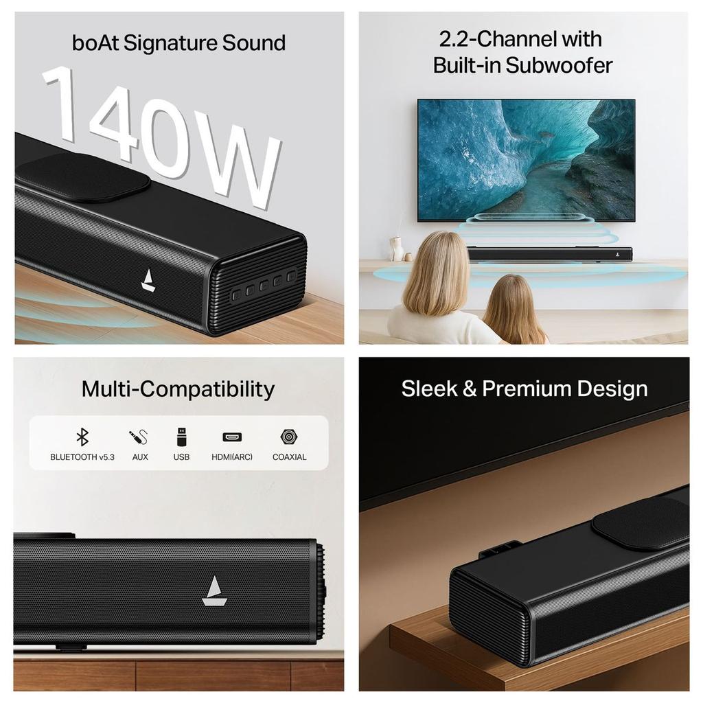 boAt Aavante 2.2 1400 | 140W 2.2 Channel Soundbar with Built-in Subwoofer & Multi-Connectivity — photo 5