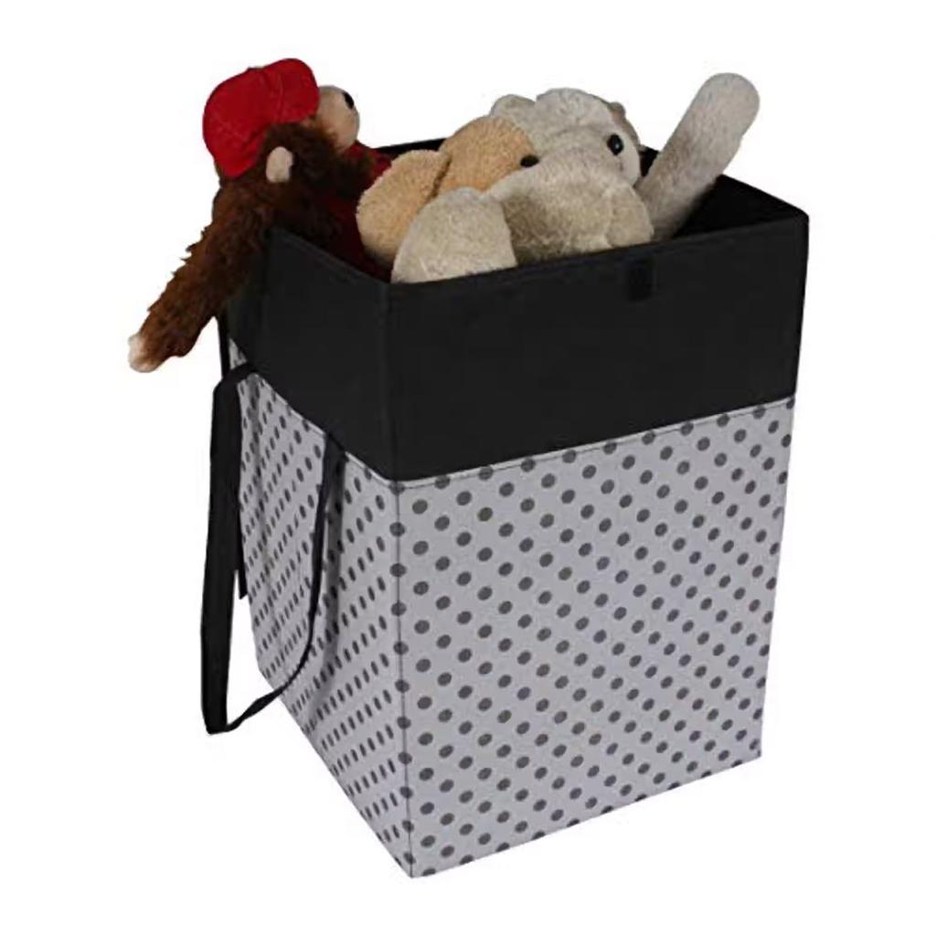 PrettyKrafts 75 L Large Laundry Basket | Foldable Hamper with Lid & Cloth Organizer - Grey Black — photo 3