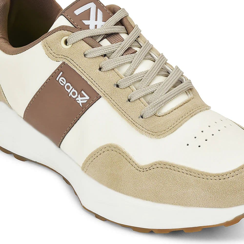 Leap7x Beige Casual Sneakers For Men FRONX-2E By Liberty — photo 5