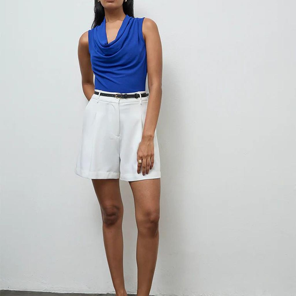 Wardrobe Blue Cowl Neck Top