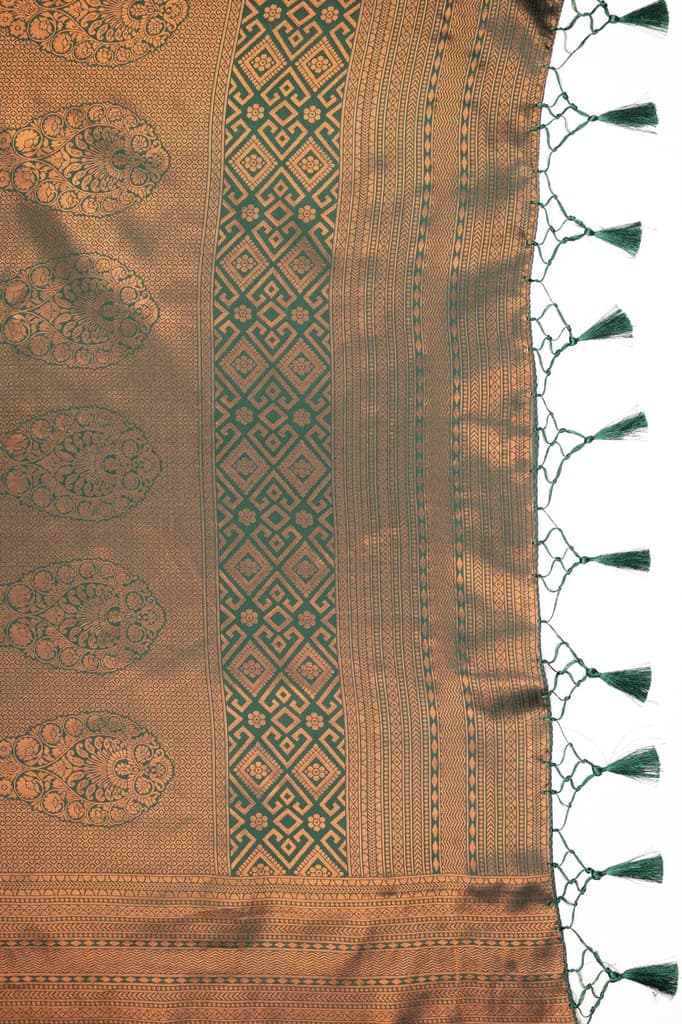 Mimosa Women's Woven Design Kanjivaram Style Art Silk Saree With Blouse Piece : SA00001789PCFREE — photo 6
